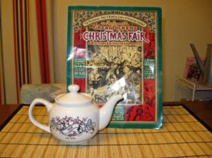 Brochure and complimentary teapot from High Tea at Cuthbert's Tea Shoppe.  Photo: Elizabeth Urbach.